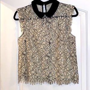 Lace sleeveless shell